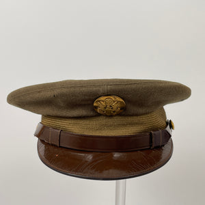 WWII US Army Enlisted Visor, Named