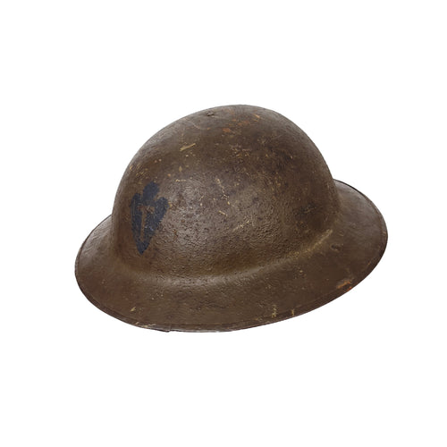 WWI US Army British Made Helmet w/ Liner, 36th Div