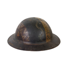 Load image into Gallery viewer, WWI US Army M1917 Helmet, 79th Div Geometric Pattern Diary Helmet