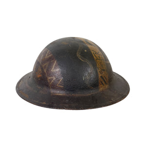 WWI US Army M1917 Helmet, 79th Div Geometric Pattern Diary Helmet