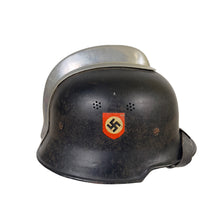 Load image into Gallery viewer, WWII German M34 DD Fireman’s Feuerwehr Helmet w/ Aluminum Comb