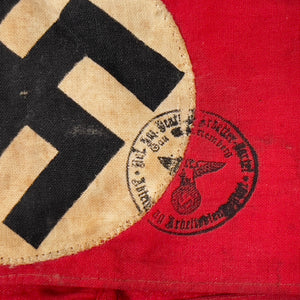 WWII German NSDAP Armband w/ Stamp, Two-Piece