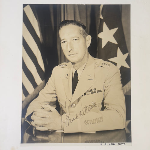 US Army General Mark W. Clark Signed Photograph, Mounted