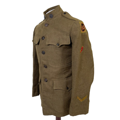WWI US Army Wool Uniform, 102nd Trench Mortar Btry, 27th Div