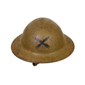 WWI British Helmet, Machine Gun Iinsignia