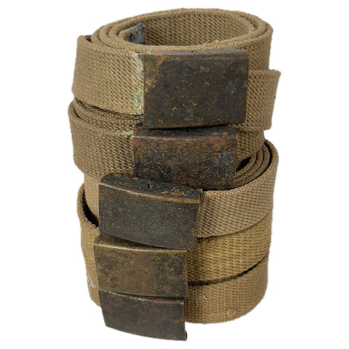 WWI US Army Enlisted Canvas Waist Belt, Plain Buckle