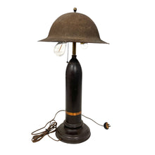 Load image into Gallery viewer, WWI US Army 75mm Victory Lamp w/ 77th Div Helmet Shell