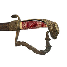 Load image into Gallery viewer, Pre Civil War Eagle Head Sword, Silver-Plated and Etched