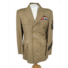 Load image into Gallery viewer, Post WWII-Korean War US Navy Japanese Made CPO Tan Reefer Jacket, Named