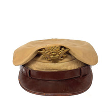 Load image into Gallery viewer, WWII US Army Officer’s Tan Crusher Style Visor