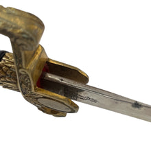 Load image into Gallery viewer, WWII-Era German Lion Head Sword &amp; Scabbard by E. Pack &amp; Söhne