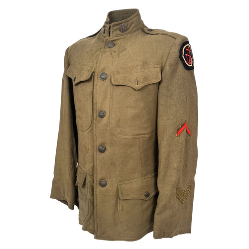 WWI US Army Enlisted Wool Uniform, Intermediate Sector of Suppy