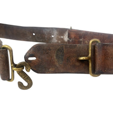 Load image into Gallery viewer, WWI Canadian Army Snake Head Buckle Leather Belt, Quebec 1914