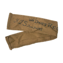 Load image into Gallery viewer, WWI US Army War Draft Armband, June 5th, 1917