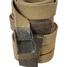 Load image into Gallery viewer, WWI US Army Enlisted Canvas Waist Belt, Plain Buckle