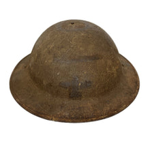 Load image into Gallery viewer, WWI US Army M1917 Helmet Shell w/ Partial Liner, 7th Anti-Aircraft Artillery