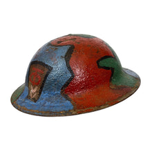 Load image into Gallery viewer, WWI US Army M1917 Helmet Shell, Camouglaged 90th Div, 3rd Army of Occupation