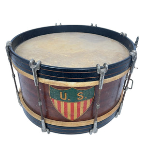 WWI US Army Snare Drum with Drumsticks