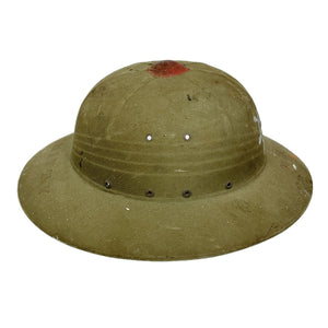 WWII USN Hawley Sun Pith Helmet, Quartermaster Stenciled