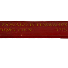 Load image into Gallery viewer, Late-1950’s Wooden Name Sign to Brig. Gen. Donald B. Harriott