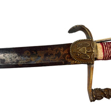 Load image into Gallery viewer, Pre Civil War Eagle Head Sword, Silver-Plated and Etched