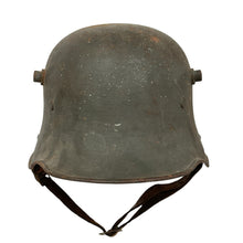 Load image into Gallery viewer, WWI German M17 Stahlhelm Helmet w/ Liner &amp; Chinstrap, “Bell” L64