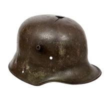 Load image into Gallery viewer, WWI German M16 Stahlhelm Shell, TJ68, Battle Damaged