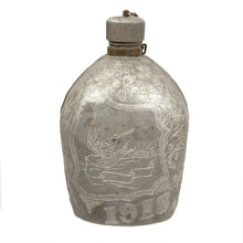 Load image into Gallery viewer, WWI US Army M1910 Engraved Canteen, 7th Anti-Aircraft Artillery BN