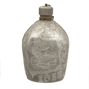 WWI US Army M1910 Engraved Canteen, 7th Anti-Aircraft Artillery BN