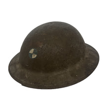 Load image into Gallery viewer, WWI US Army M1917 Helmet with Loose Liner and Broken Chinstrap, 4th Corps