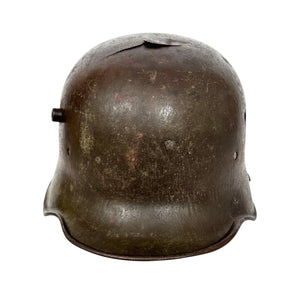 WWI German M16 Stahlhelm Shell, TJ68, Battle Damaged