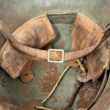 Load image into Gallery viewer, WWI German M17 Stahlhelm Helmet w/ Liner &amp; Chinstrap, “Bell” L64