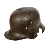 Load image into Gallery viewer, WWI German M16 Stahlhelm Shell, TJ68, Battle Damaged