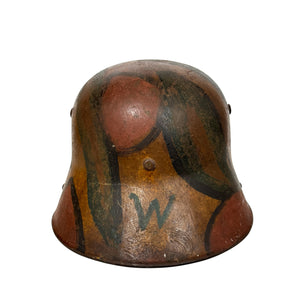 WWI German M17 Stahlhelm – Camouflage Helmet Shell (ET64)