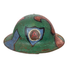 Load image into Gallery viewer, WWI US Army M1917 Helmet Shell, Camouglaged 90th Div, 3rd Army of Occupation