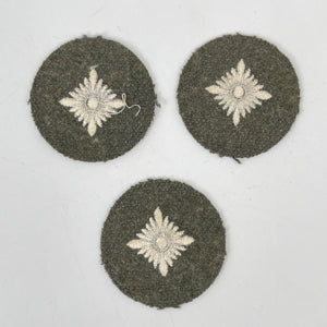 WWII German Heer Rank Pip Patches (x3)