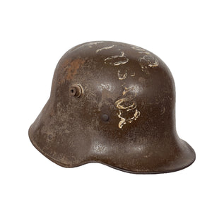 WWI German M16 Stahlhelm, US Souvenir Mail Home, Named, 414th Telegraph BN