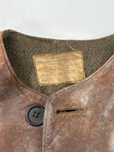 Load image into Gallery viewer, WWI US Army Leather Jerkin, Oct 20, 1917