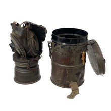 Load image into Gallery viewer, WWI German Army Leather Gas Mask w/ Carrier