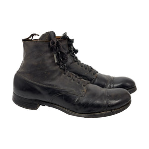 WWI US Navy Enlisted Black High-Top Shoes