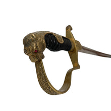 Load image into Gallery viewer, WWII-Era German Lion Head Sword &amp; Scabbard by E. Pack &amp; Söhne