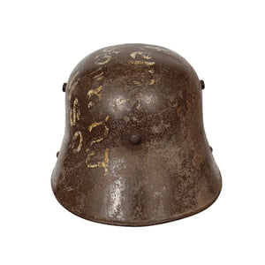 WWI German M16 Stahlhelm, US Souvenir Mail Home, Named, 414th Telegraph BN