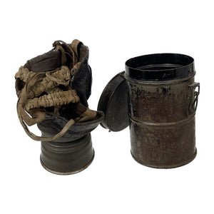 WWI German Army Leather Gas Mask w/ Carrier