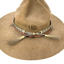 Load image into Gallery viewer, Pre-WWI Mexican Expedition US Army Officer’s Campaign Hat w/ Horse Hair Braid, Named