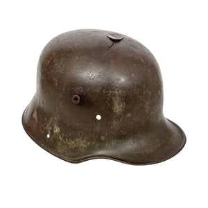 WWI German M16 Stahlhelm Shell, TJ68, Battle Damaged