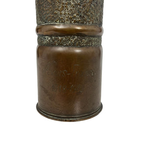 WWI US Trench Art, 75mm Artillery Casing