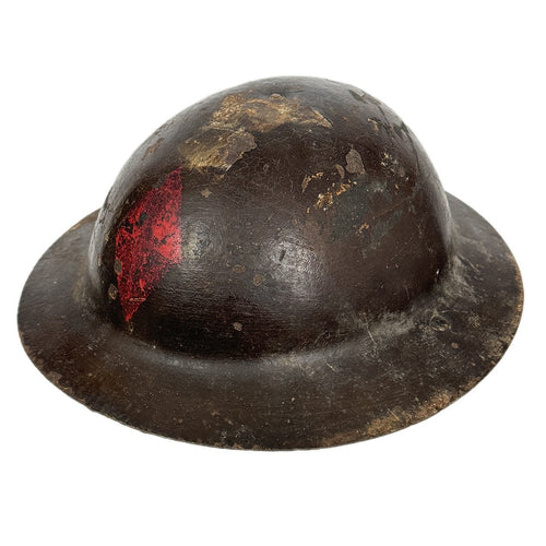 WWI US Army British Made Raw Edge Brodie Helmet Shell, 5th Div