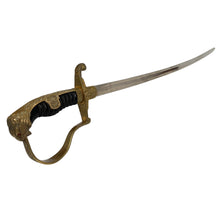 Load image into Gallery viewer, WWII-Era German Lion Head Sword &amp; Scabbard by E. Pack &amp; Söhne