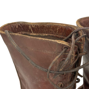 WWII US Army Paratrooper Boots Worn In Theater By Col (Later BG) Kenneth Zitzman