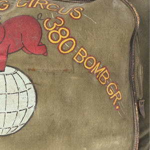 WWII USAAF B-4 Flight Bag, 528th Bomb Squadron, Named